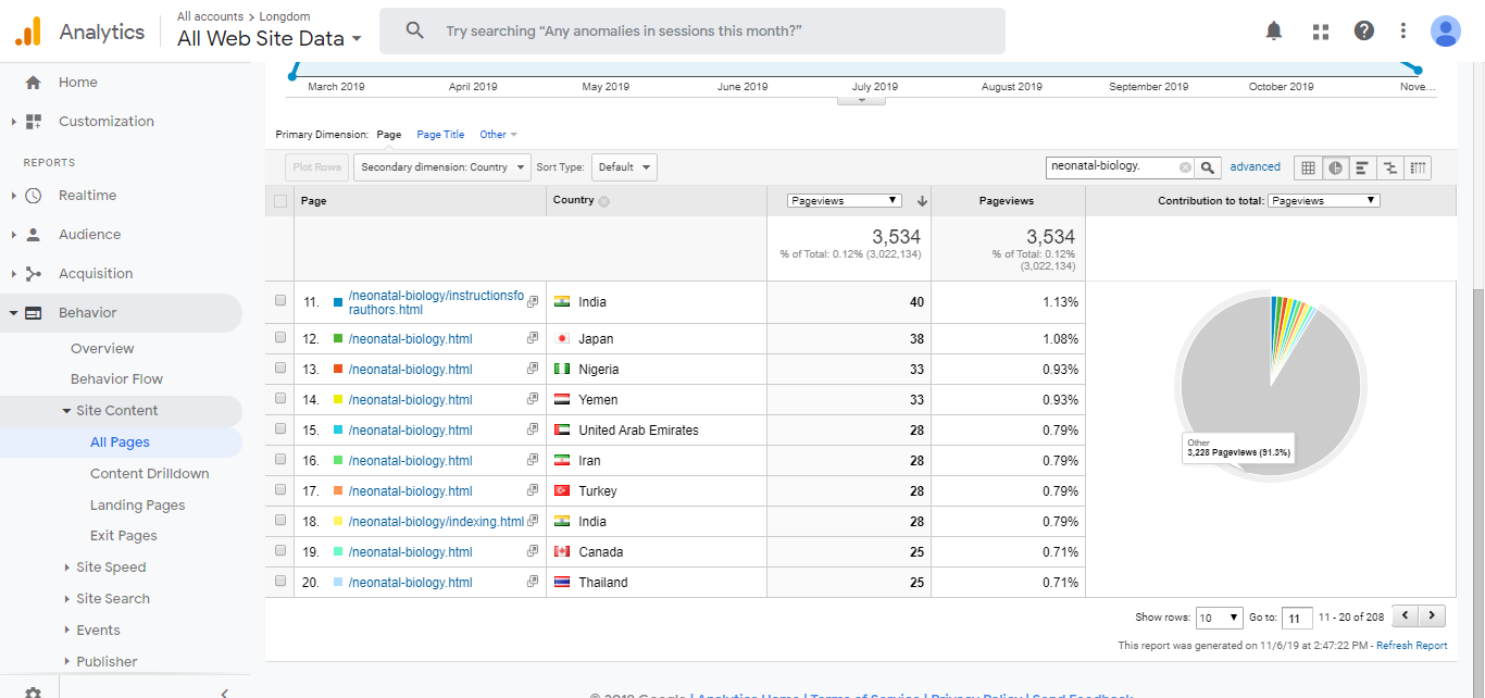 Visitor Analysis Report